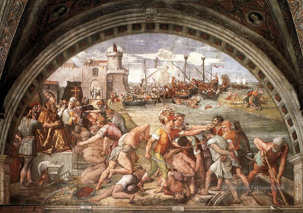 La Bataille d’Ostia Renaissance Raphaël Peintures à l'huile